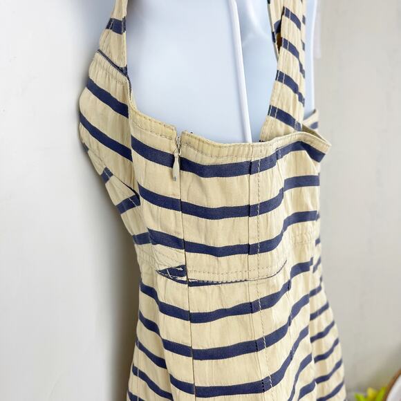 J. Crew Navy and Beige Striped Dress - Picture 5 of 6